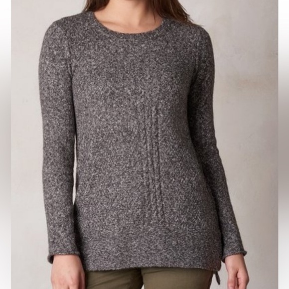 Prana Nolan Tunic Sweater in Coal Gray Size XS Long Sleeves Crew-Neck - Picture 1 of 6